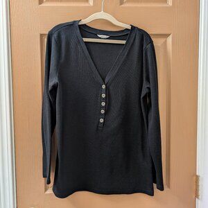 Caslon Henley Tee - Black - Medium